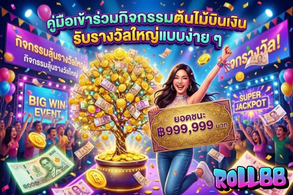 คู่มือเข้าร่วมกิจกรรมต้นไม้เงิน roll88 รับรางวัลใหญ่แบบง่าย ๆ