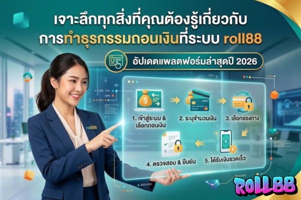 เจาะลึกทุกสิ่งที่คุณต้องรู้เกี่ยวกับการทำธุรกรรมถอนเงินที่ระบบ roll88 อัปเดตแพลตฟอร์มล่าสุดปี 2026