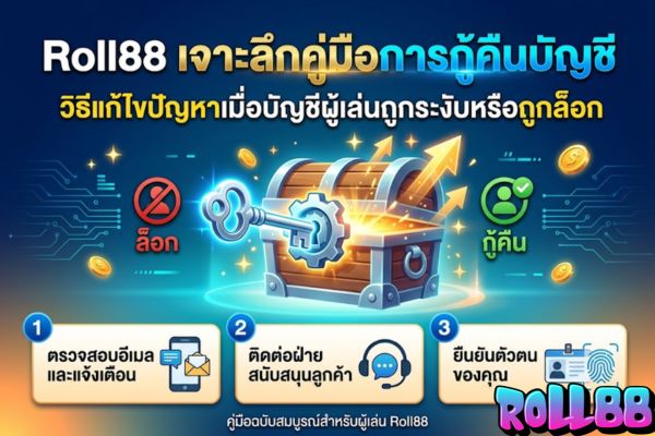 roll88 เจาะลึกคู่มือการกู้คืนบัญชี: วิธีแก้ไขปัญหาเมื่อบัญชีผู้เล่นถูกระงับหรือถูกล็อก