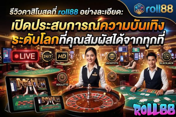 รีวิวคาสิโนสดที่ roll88 อย่างละเอียด: เปิดประสบการณ์ความบันเทิงระดับโลกที่คุณสัมผัสได้จากทุกที่